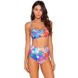 Sunsets Copacabana Bralette and High or mid Waist Bikini New With Tags